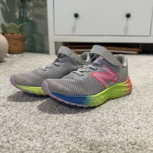 New Balance Gray and Pink Sneakers with Breathable Mesh